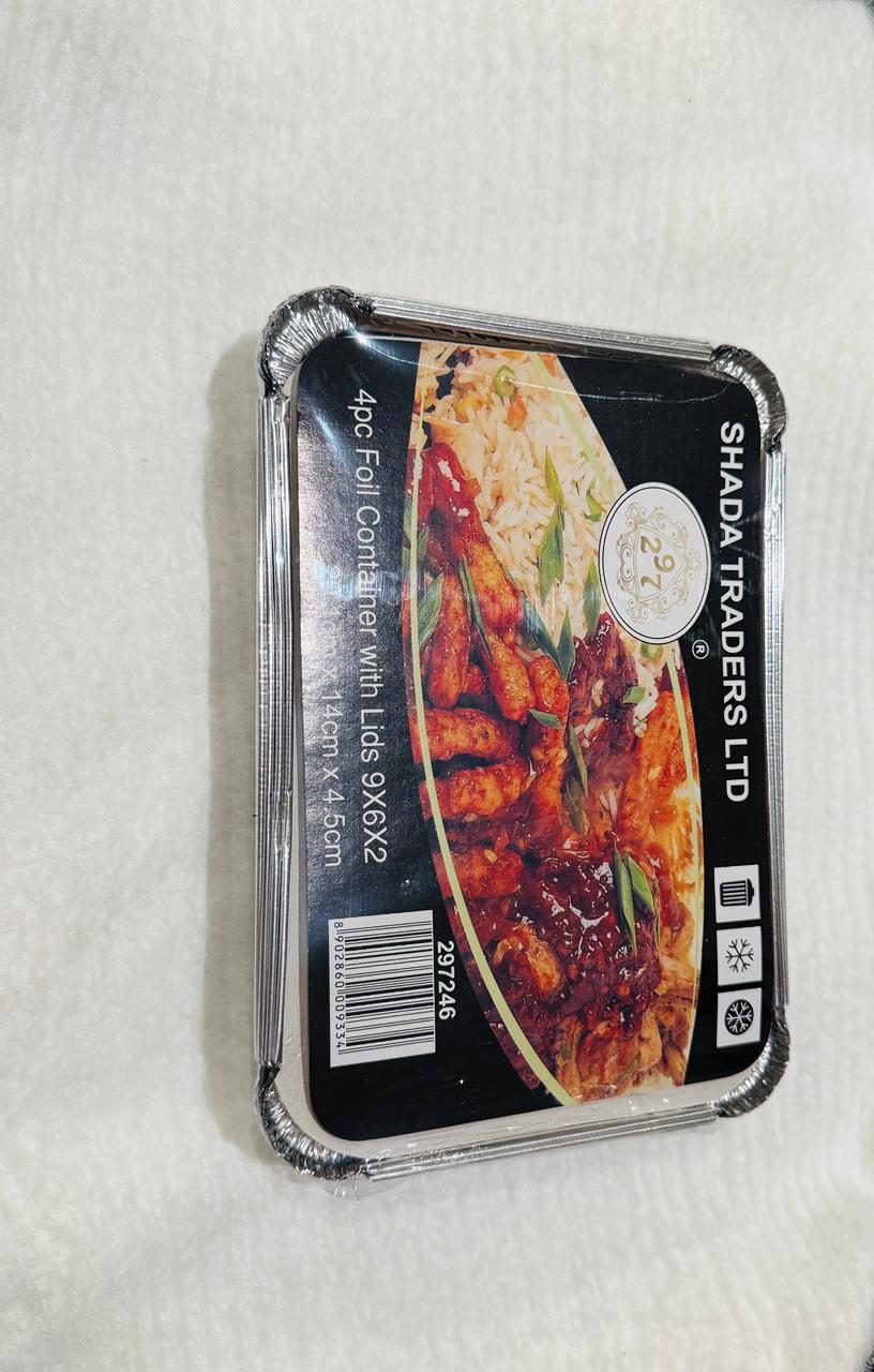 4 pcs Foil container 