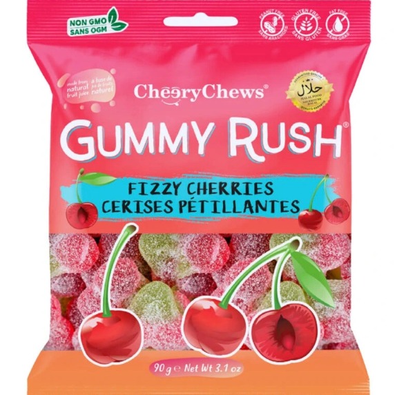 Gummy Rush fizzy Chery (90g , 12pcs)