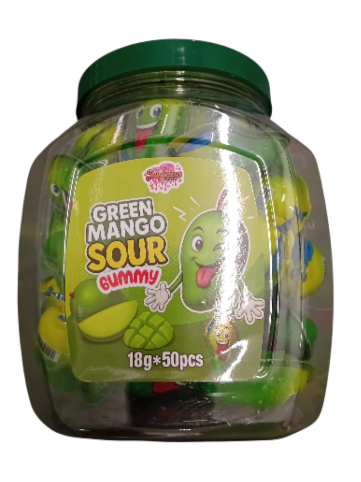 GUMMY GREEN MANGO SOUR   (18g 50Pcs)