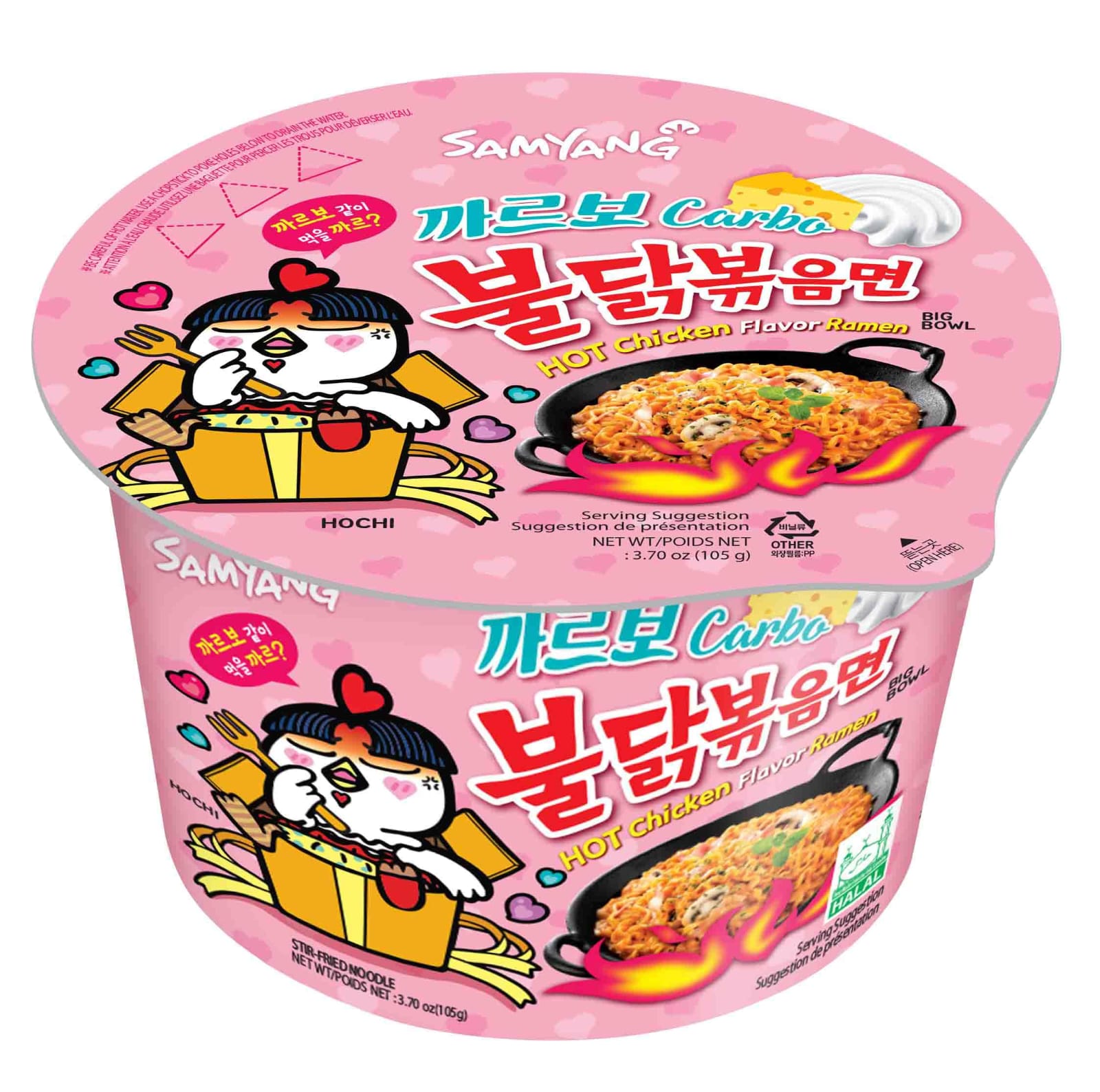 NOODLES Buldak carbonara pot noodles big cup(120g×16)