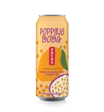 Poppiling Boba Mango and Passion Fruit 