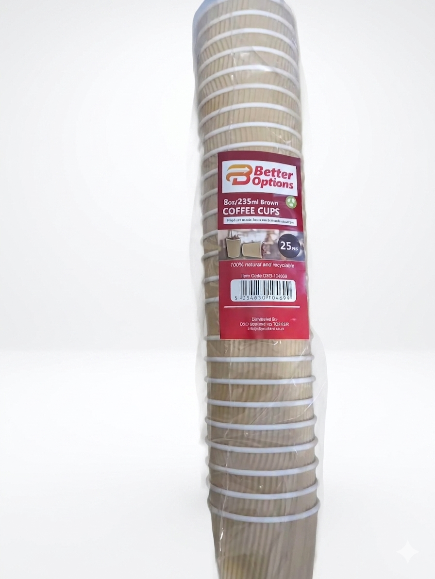 Paper Coffee Cup Brown (8 OZ x25 pieces)