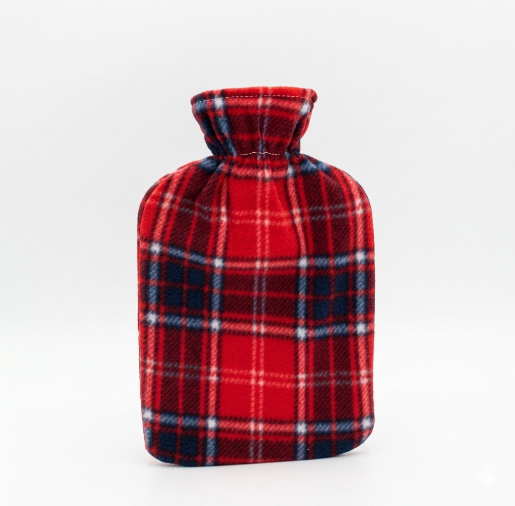 Hot water bottle 2 litre with fleece cover 