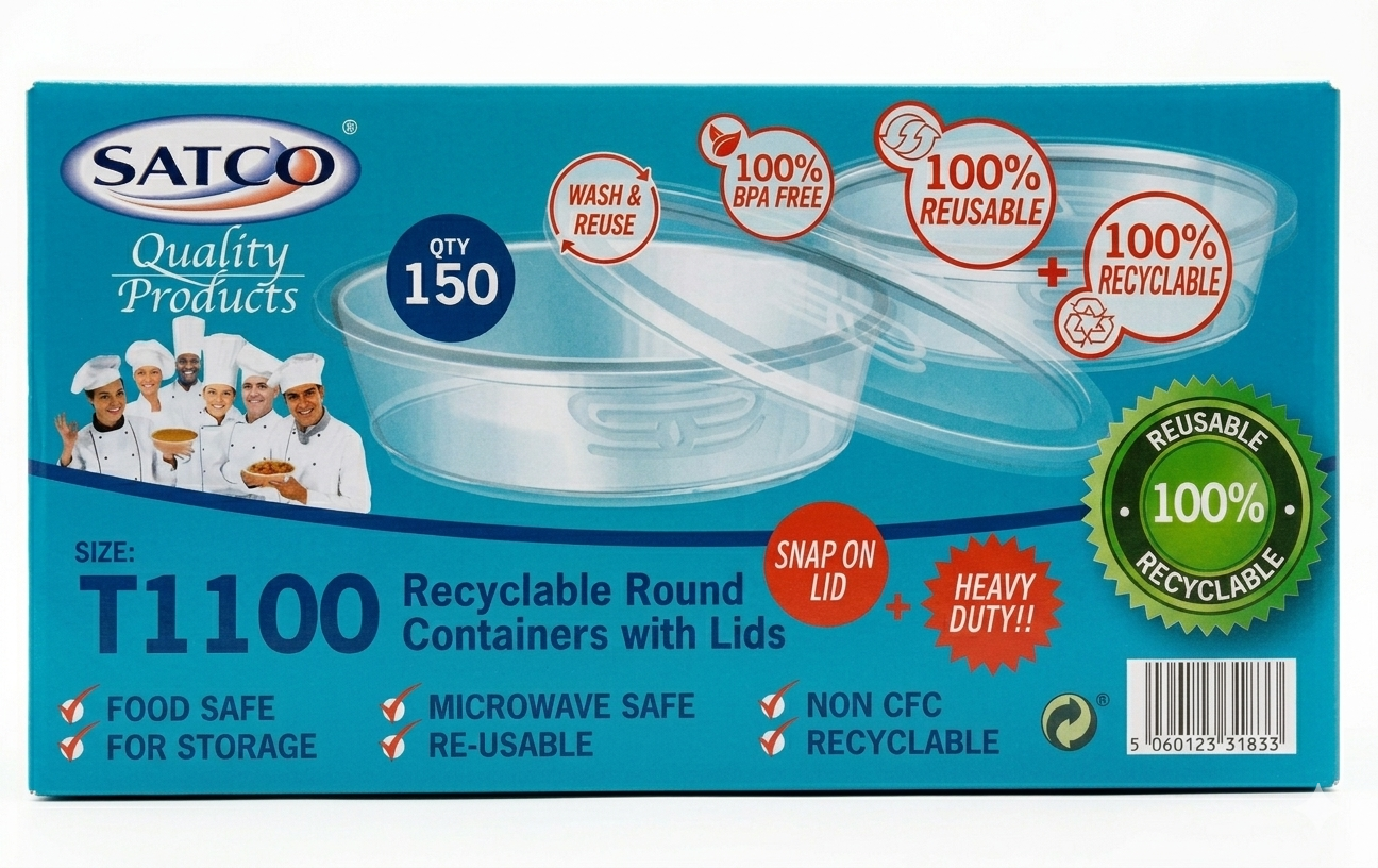 Round container with lids