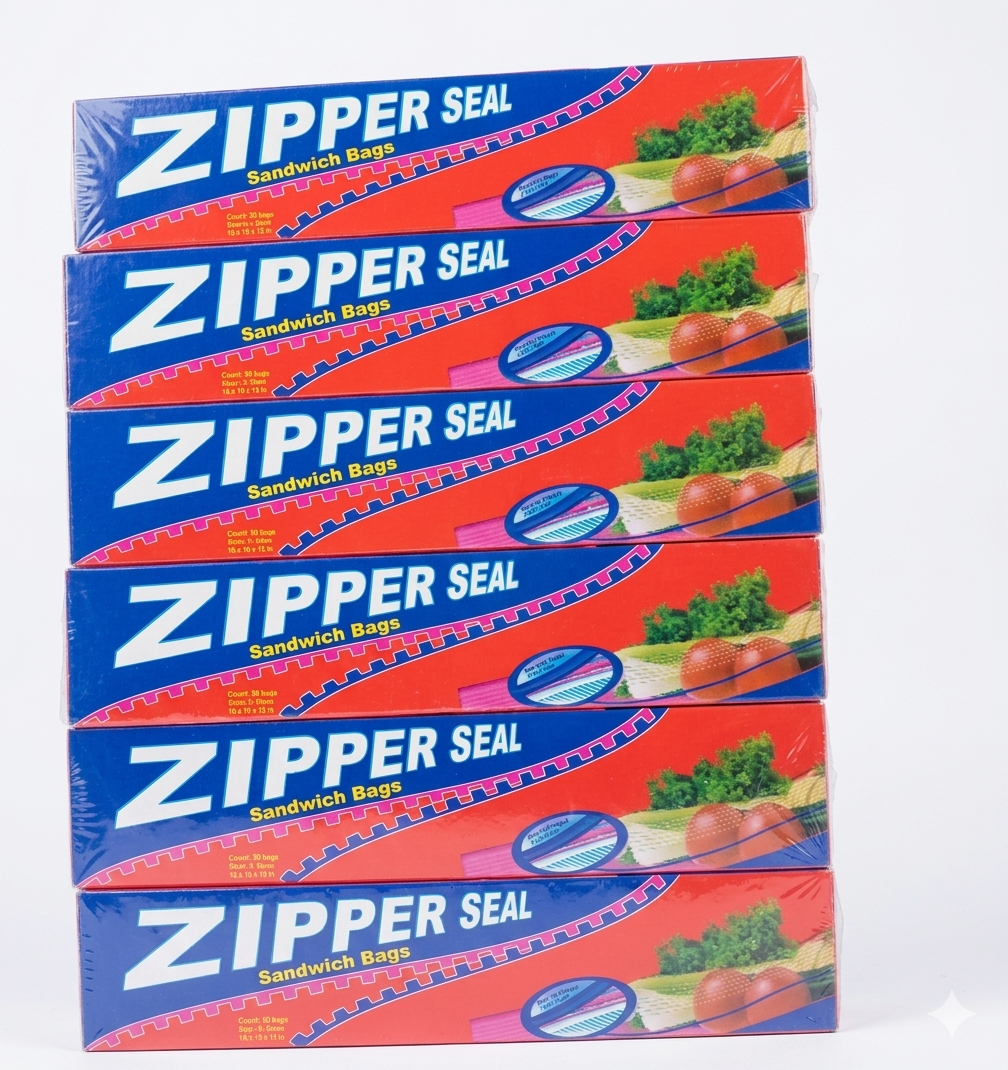  Zipper seal sandwich bag