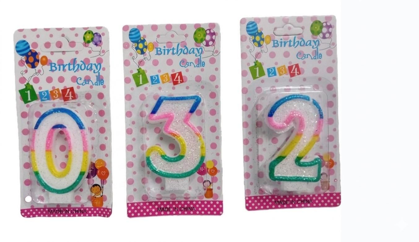 Birthday Candle 1-10 numbers