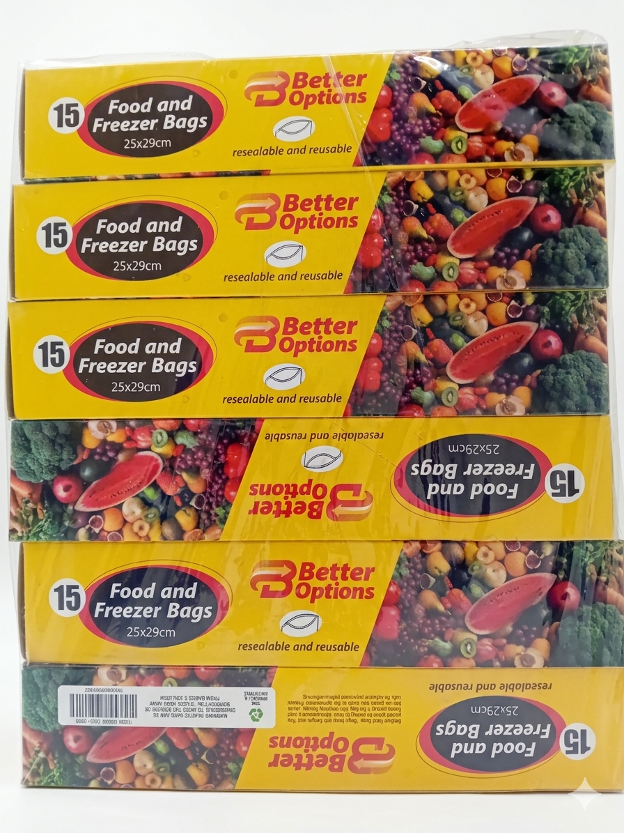 freezer bags & food (12pcs)