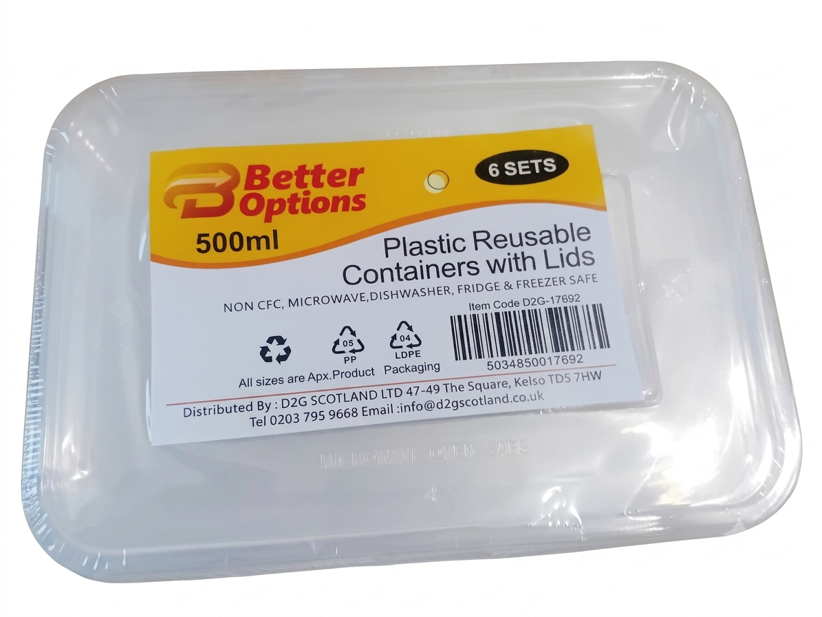 Food containers with lids (500ml)