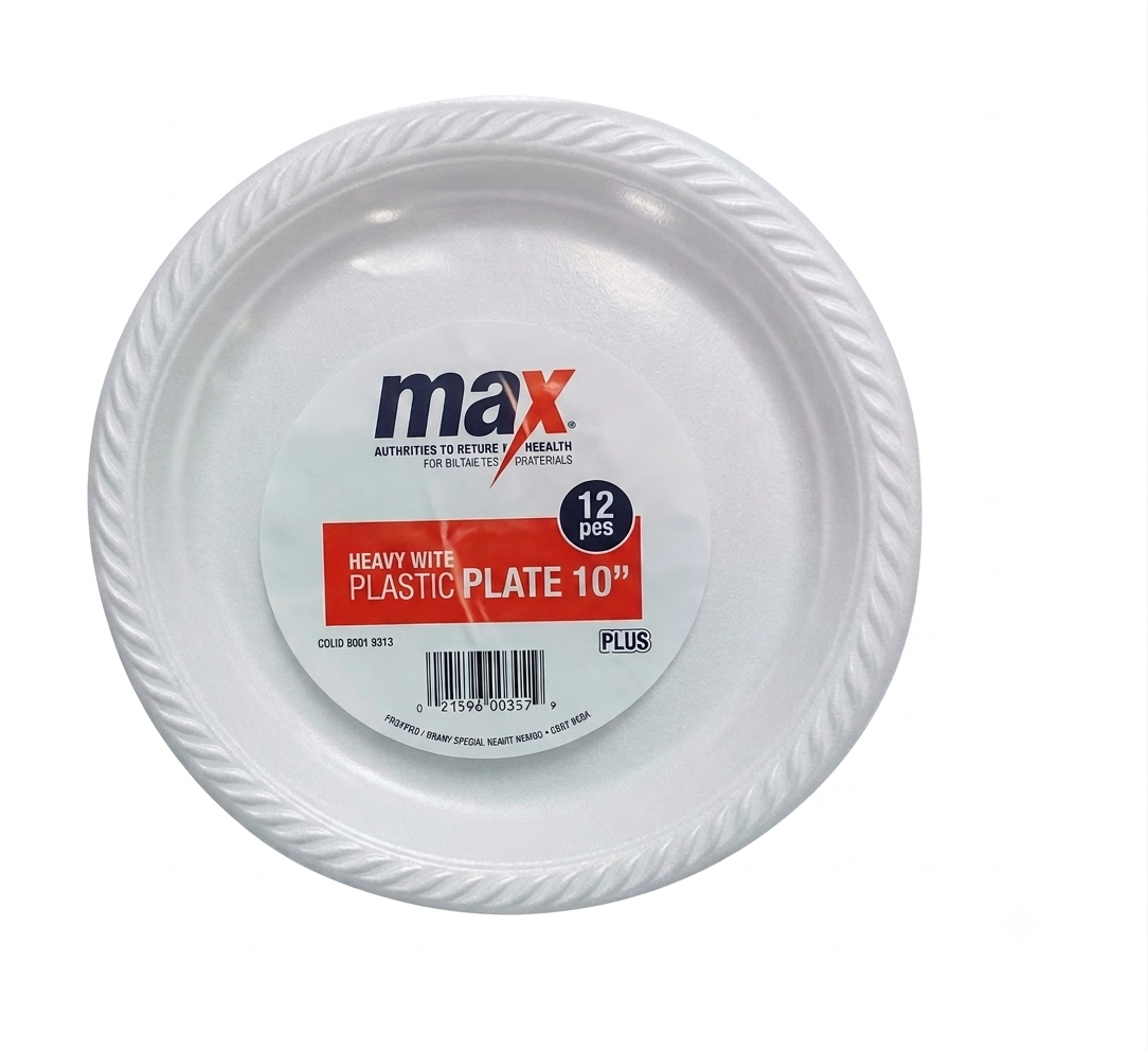 Plastic plates 10 12pcs 