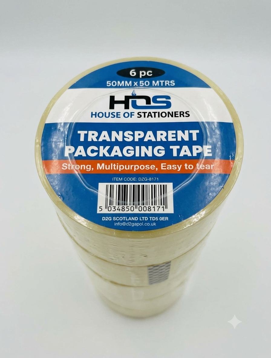 Tape Clear 50mm x 50m (6pcs)
