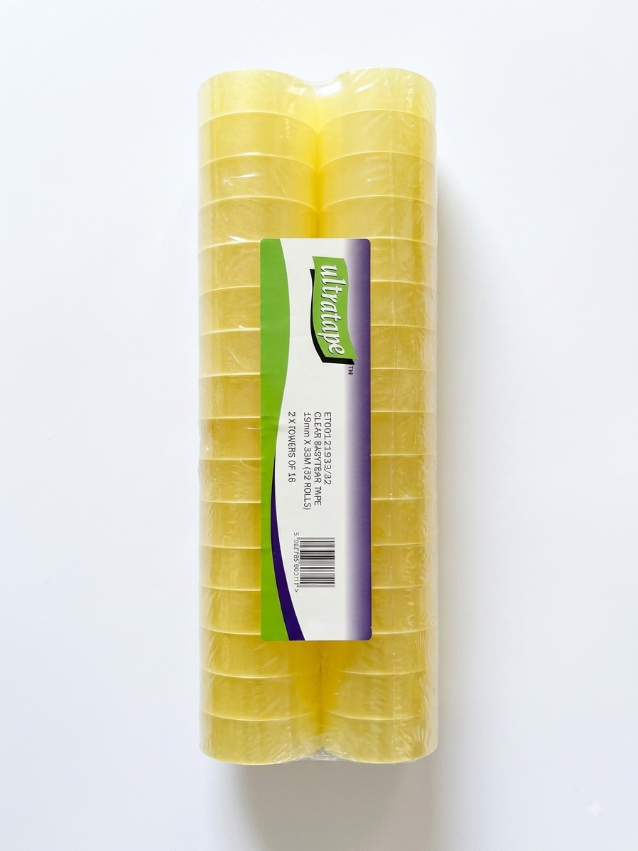Tape 19mm x 33m (32pcs) Clear packaging tape 