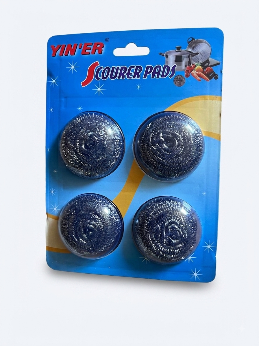 Stainless steel scourers 4 pcs small)