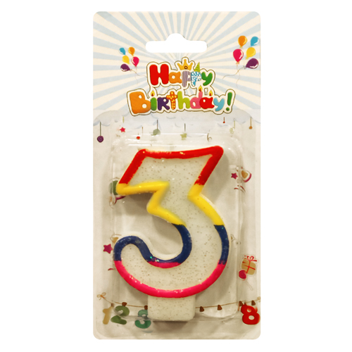 Candle Birthday - Number Three