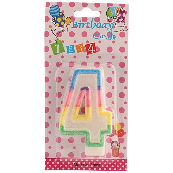 Candle Birthday - Number Four 