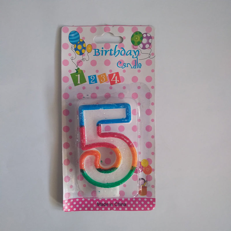 Candle Birthday - Number Five 