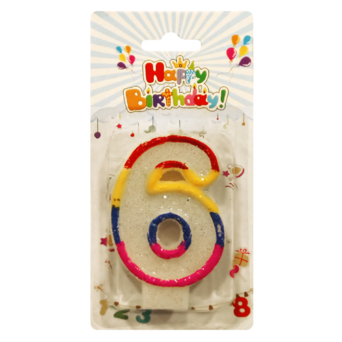 Candle Birthday - Number Six