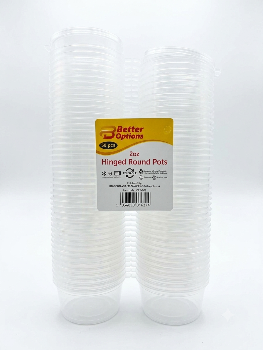 Plastic sauce pots 2 oz (50 Pcs)