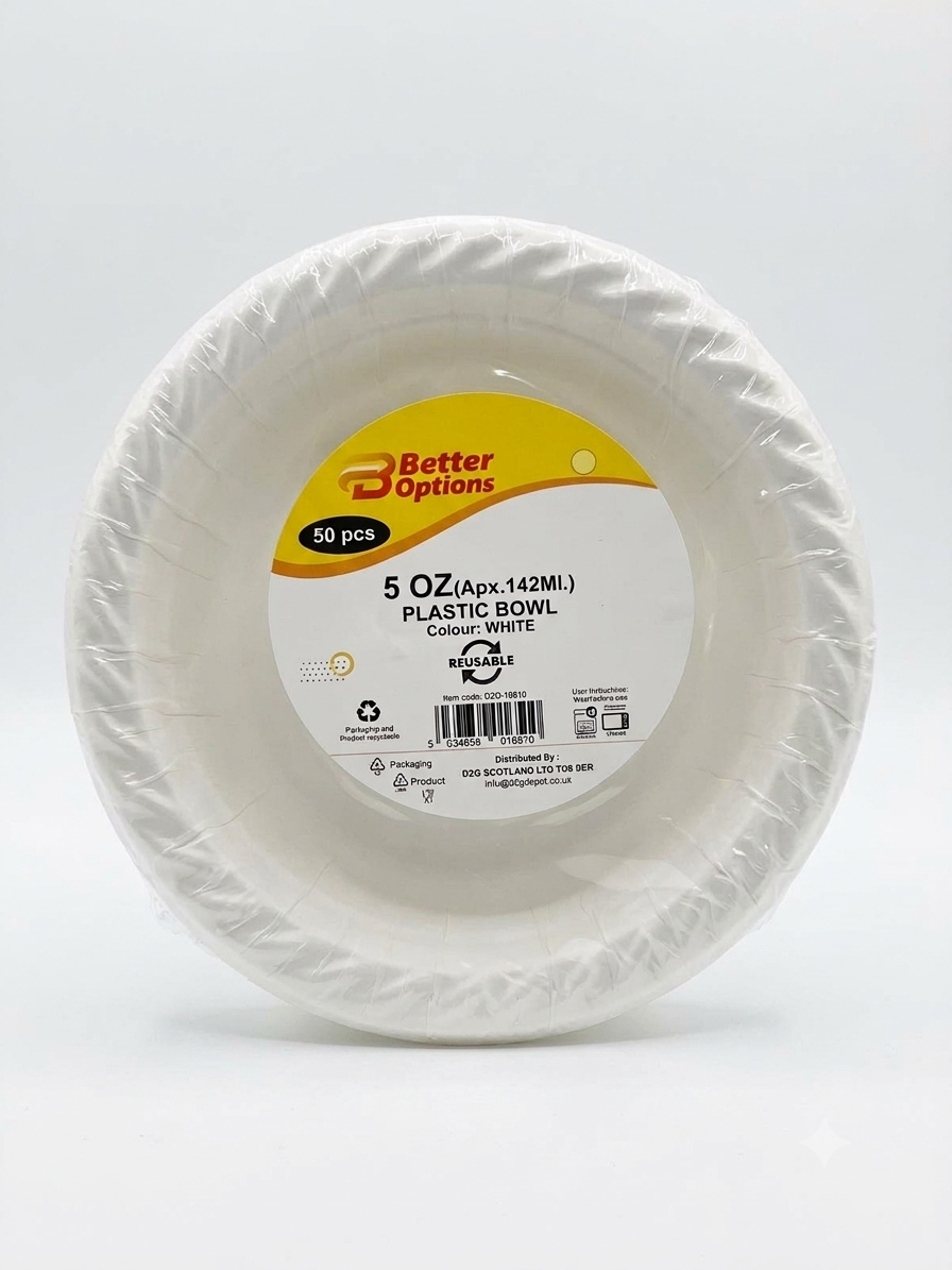 Plastic bowl 5'' OZ (50 Pcs)