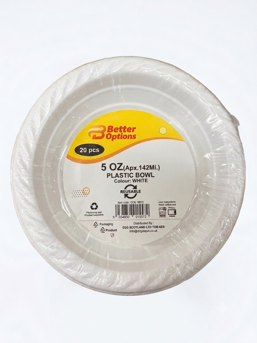 Plastic bowl 5'' OZ (20 Pcs)